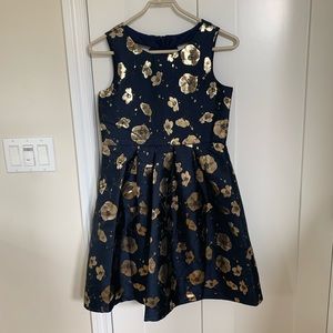 NWOT Trixxi Girl navy/gold party dress